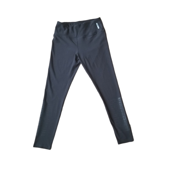 RBX Athletic Black Stretch Leggings Wide  Waistband - Picture 1 of 5